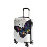 Cabin Size Butterfly Print Hard Shell Four Wheel Luggage 2