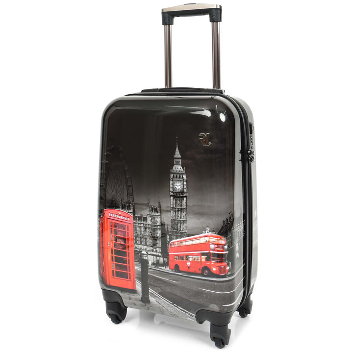 Four Wheels Hard Shell London Night Print Luggage