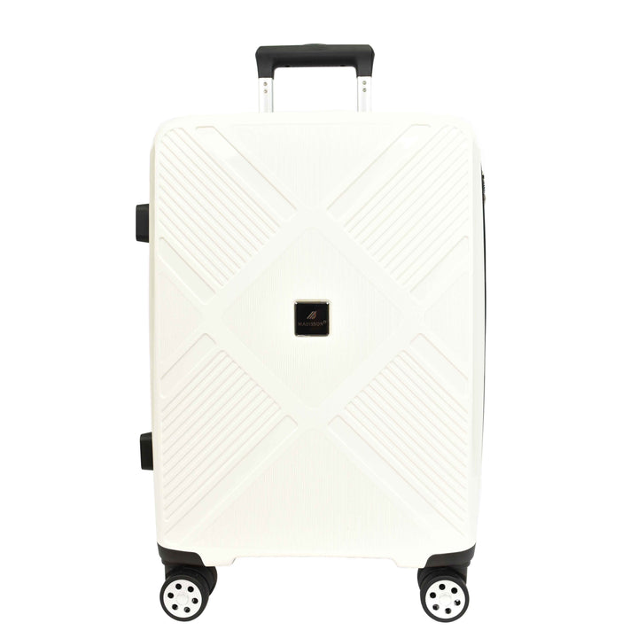 Hard Shell PP Luggage Set Wheeled Suitcases Skybourne White 13