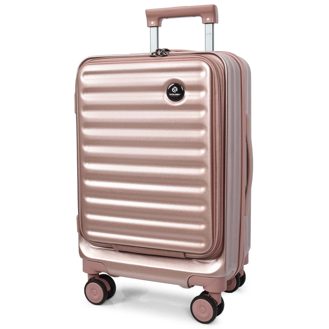 Four Wheel Suitcase Hard Shell Luggage Alaska Rose Gold