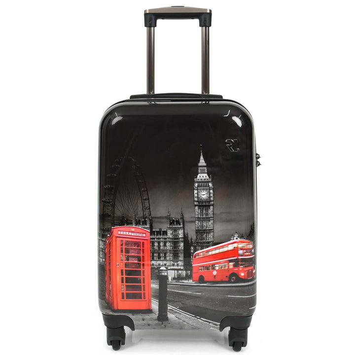 Four Wheels Hard Shell London Night Print Luggage