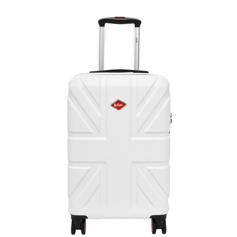 4 Wheel Spinner TSA Hard Travel Luggage Union Jack White 14