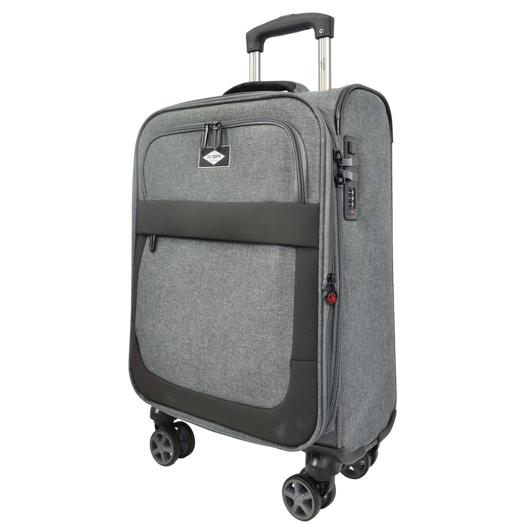 Soft Expandable Wheeled Luggage With Lock Nimbus Grey 13