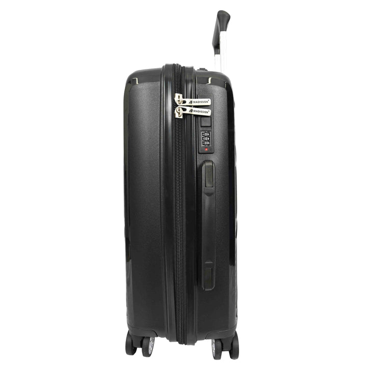 Hard Shell PP Luggage Set Wheeled Suitcases Skybourne Black 16