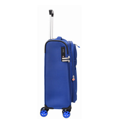 Navy Soft Suitcase 8 Wheel Spinner Expandable Luggage Quito 13