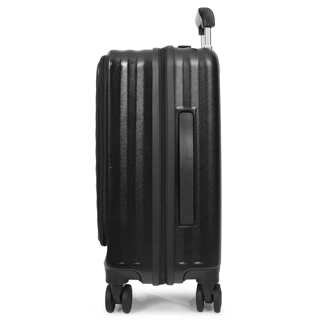 Four Wheel Suitcase Hard Shell Luggage Alaska Black