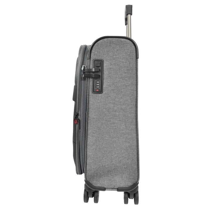 Soft Expandable Wheeled Luggage With Lock Nimbus Grey 14