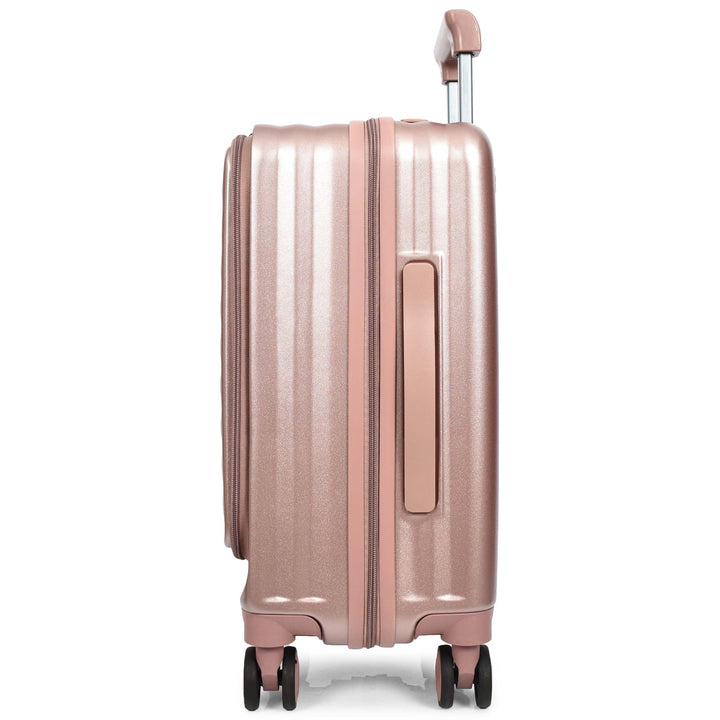 Four Wheel Suitcase Hard Shell Luggage Alaska Rose Gold