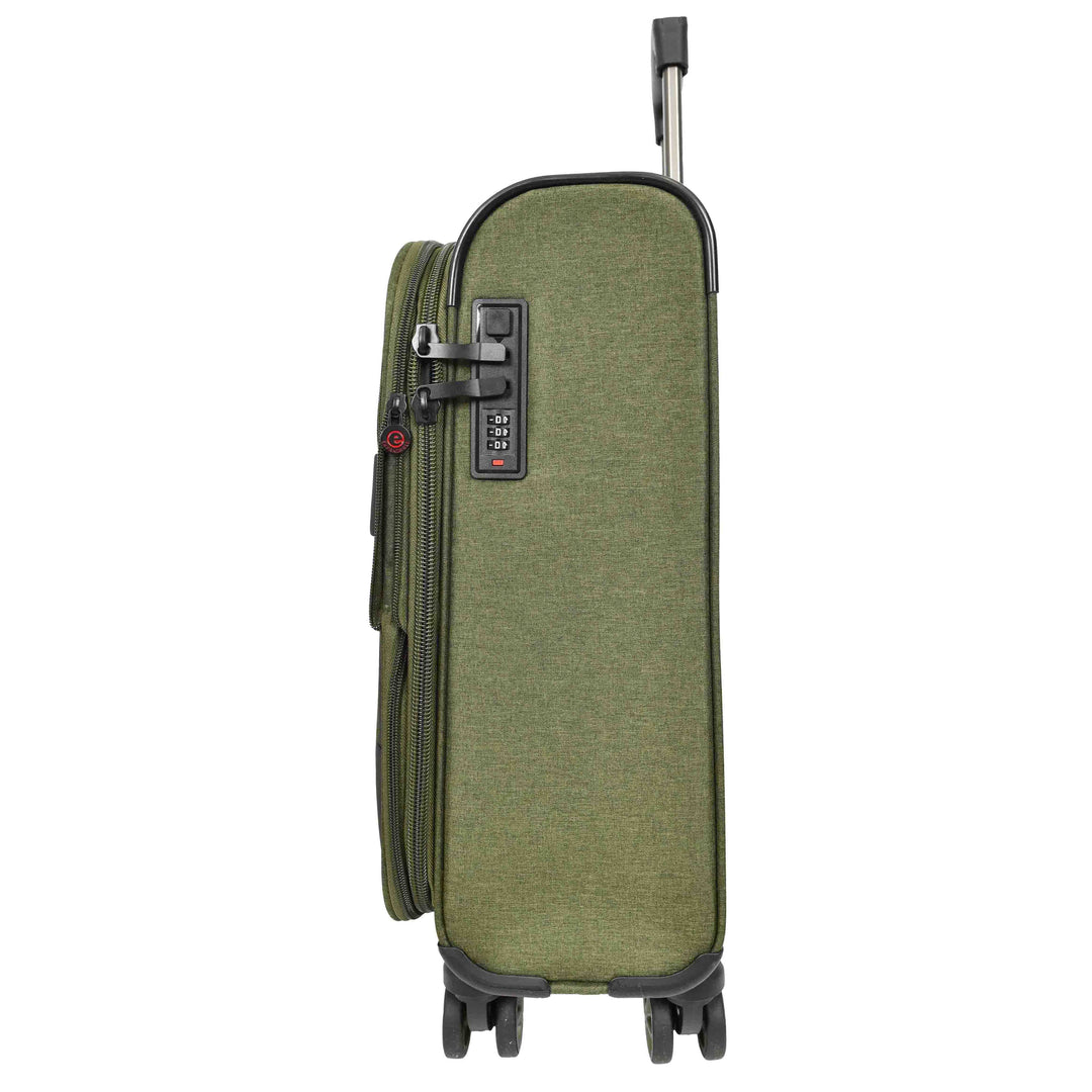 Soft Expandable Wheeled Luggage With Lock Nimbus Khaki 14