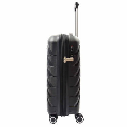 8 Wheeled Spinner Hard Shell Luggage Expandable Hokkaido Black 11