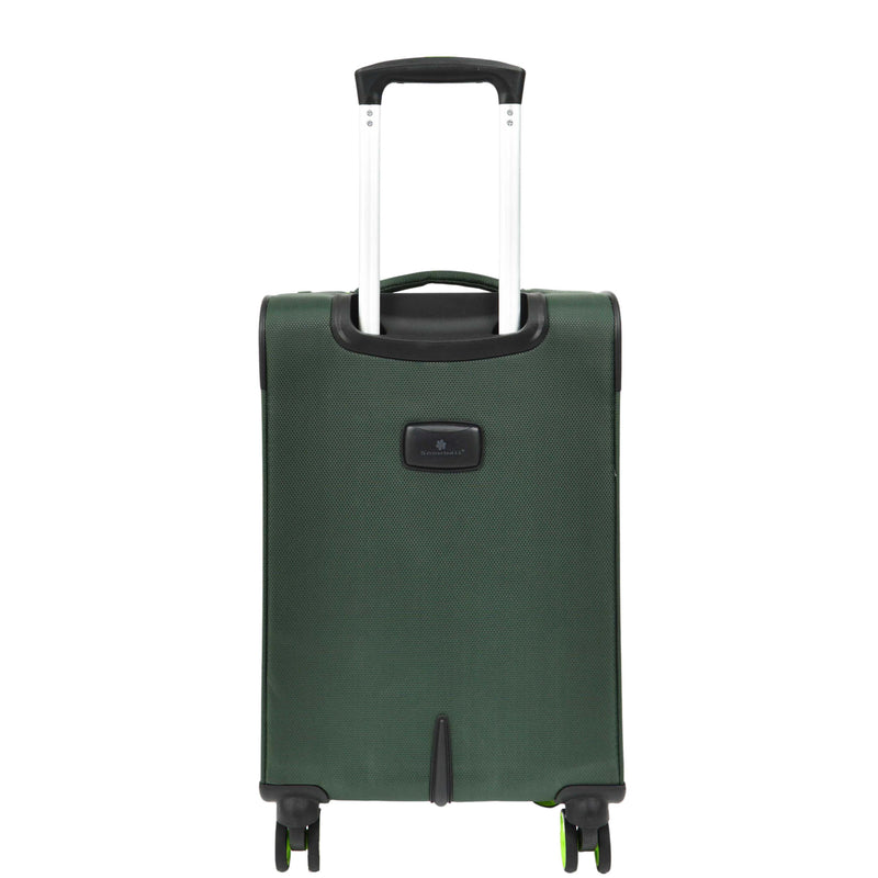 Soft Suitcase 8 Wheel Expandable Lightweight Orion Cabin Bags Green 2