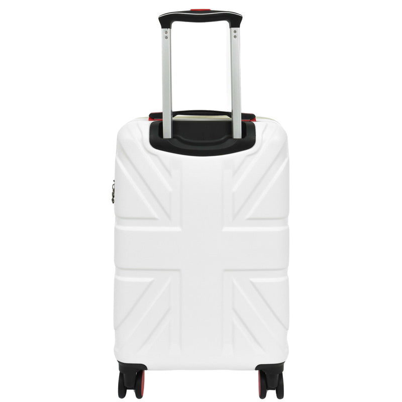 4 Wheel Spinner TSA Hard Travel Luggage Union Jack White 13