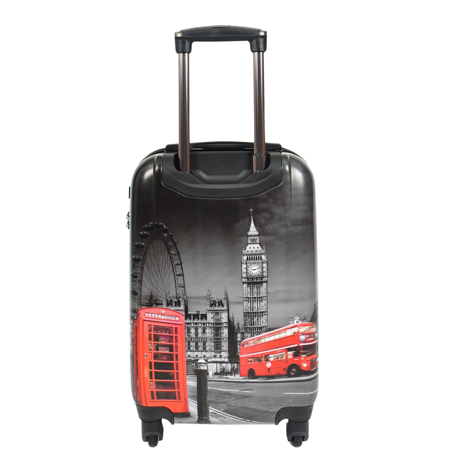 London Night Print Hard Shell Four Wheel Luggage Black Tucana 15