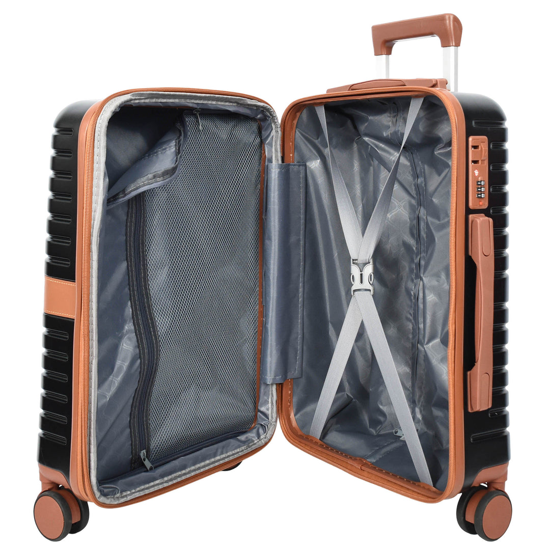 Four Wheel Hard Shell Travel Suitcase Durban black-13