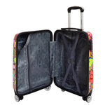 Four Wheel Suitcase Hard Shell Expandable Luggage Flower Print 16