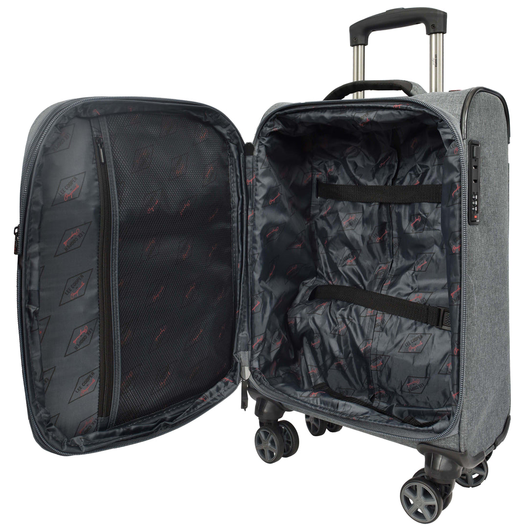 Soft Expandable Wheeled Luggage With Lock Nimbus Grey 16