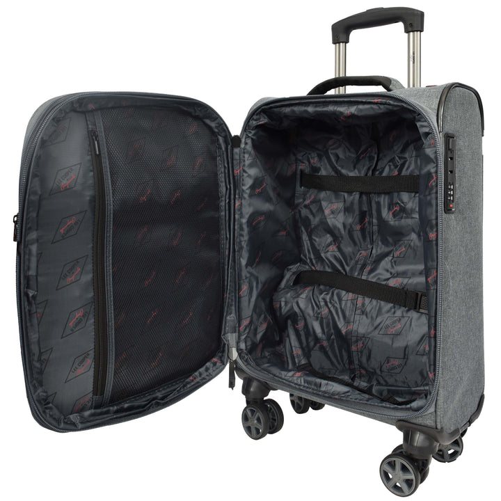 Soft Expandable Wheeled Luggage With Lock Nimbus Grey 16