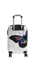 Cabin Size Butterfly Print Hard Shell Four Wheel Luggage 3