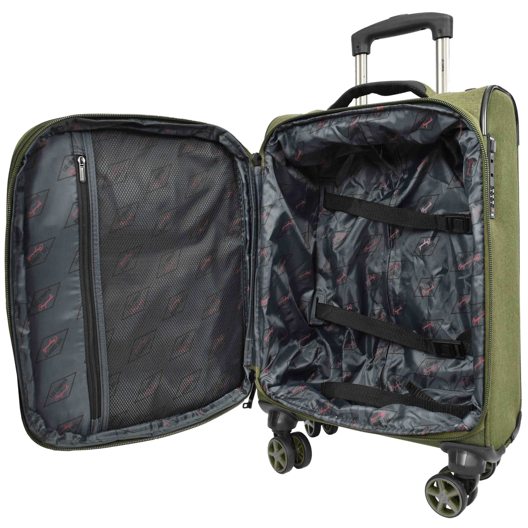 Soft Expandable Wheeled Luggage With Lock Nimbus Khaki 16