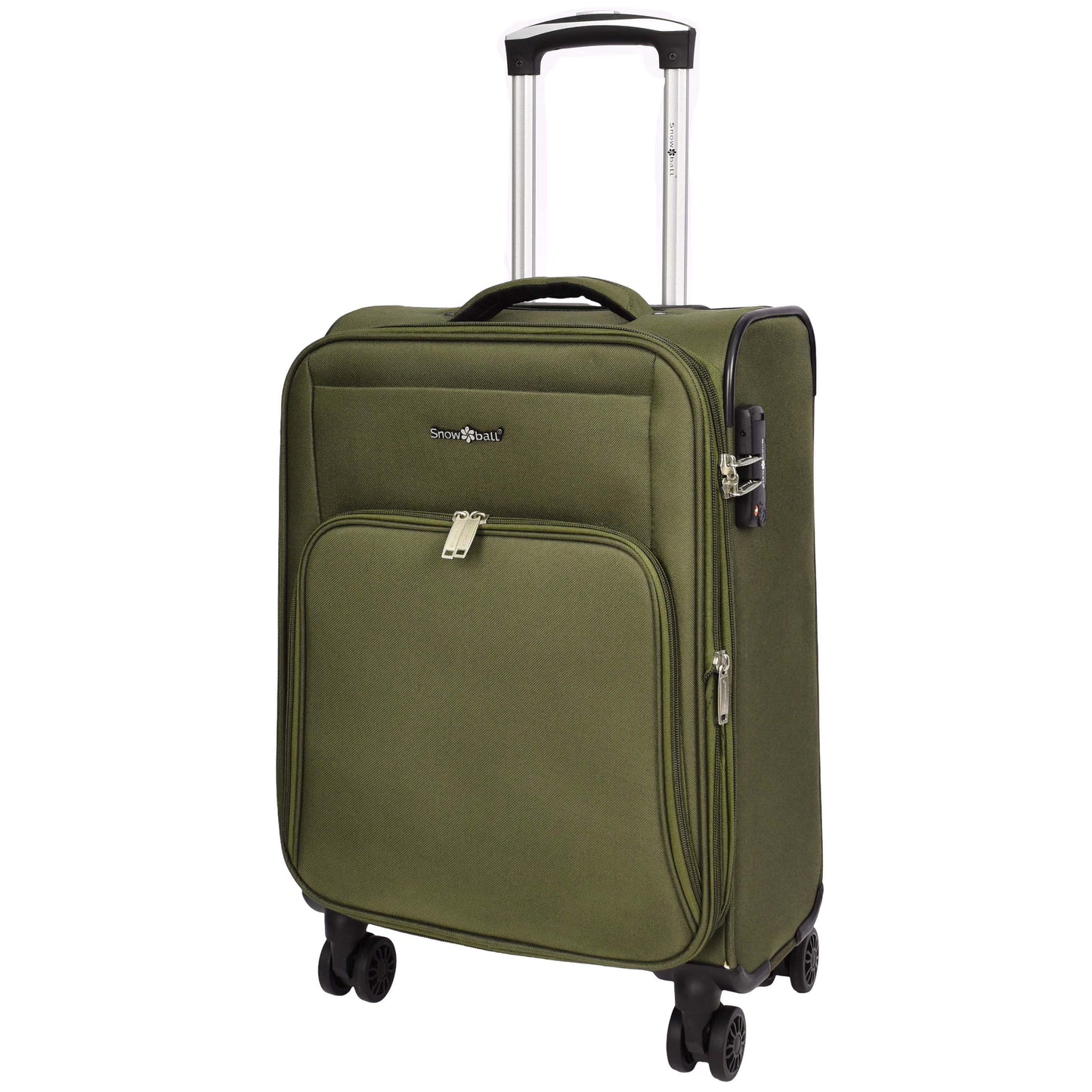 Lightweight Soft Suitcase 8 Wheel Expandable Luggage Pokeno Khaki cabin-1