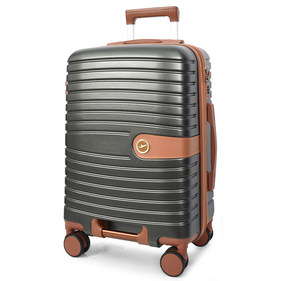 Four Wheel Hard Shell Travel Suitcase Durban Grey-10
