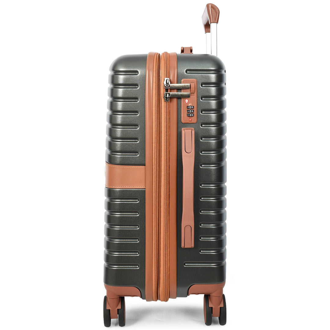 Four Wheel Hard Shell Travel Suitcase Durban Grey-7