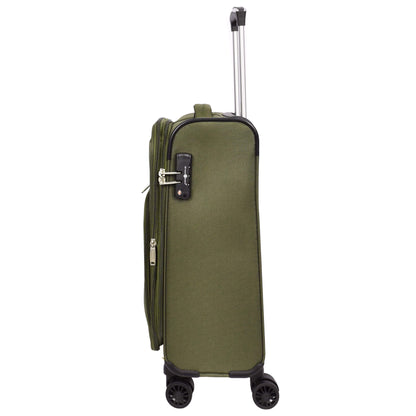 Lightweight Soft Suitcase 8 Wheel Expandable Luggage Pokeno Khaki cabin-2