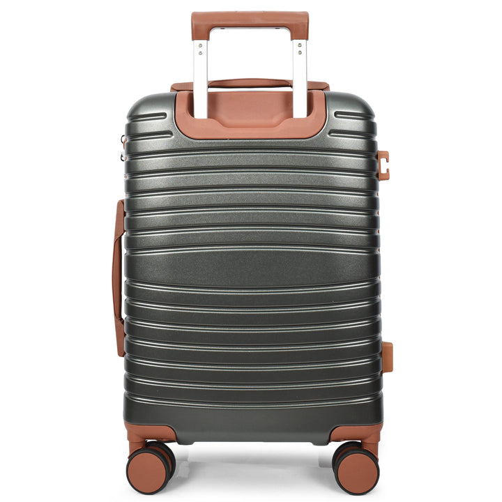Four Wheel Hard Shell Travel Suitcase Durban Grey-12