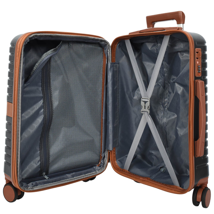 Four Wheel Hard Shell Travel Suitcase Durban Grey-13