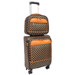 Soft Case 4 Wheeled Expandable PVC Luggage Nagasaki Brown 19