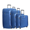 Four Wheel Suitcases Lightweight Soft Expandable Luggage Cosmic Blue 15