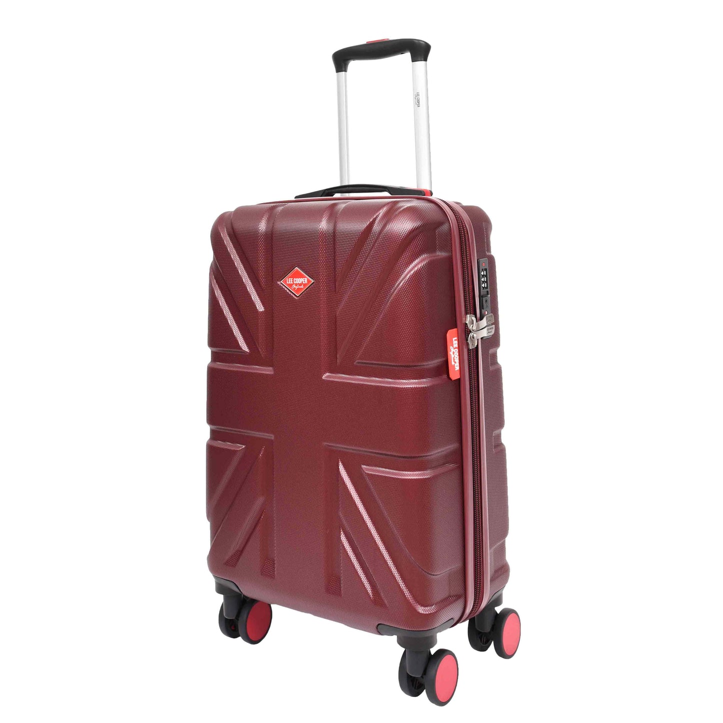 4 Wheel Spinner TSA Hard Travel Luggage Union Jack Wine small-1