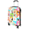 Four Wheels Hard Suitcase Printed Expandable Luggage Dogs and Cats Print 12