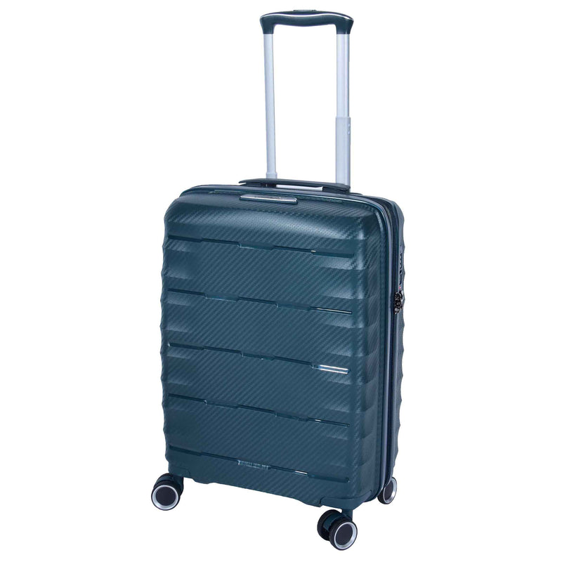 Cabin Size 8 Wheeled Expandable ABS Luggage Pluto Green 4