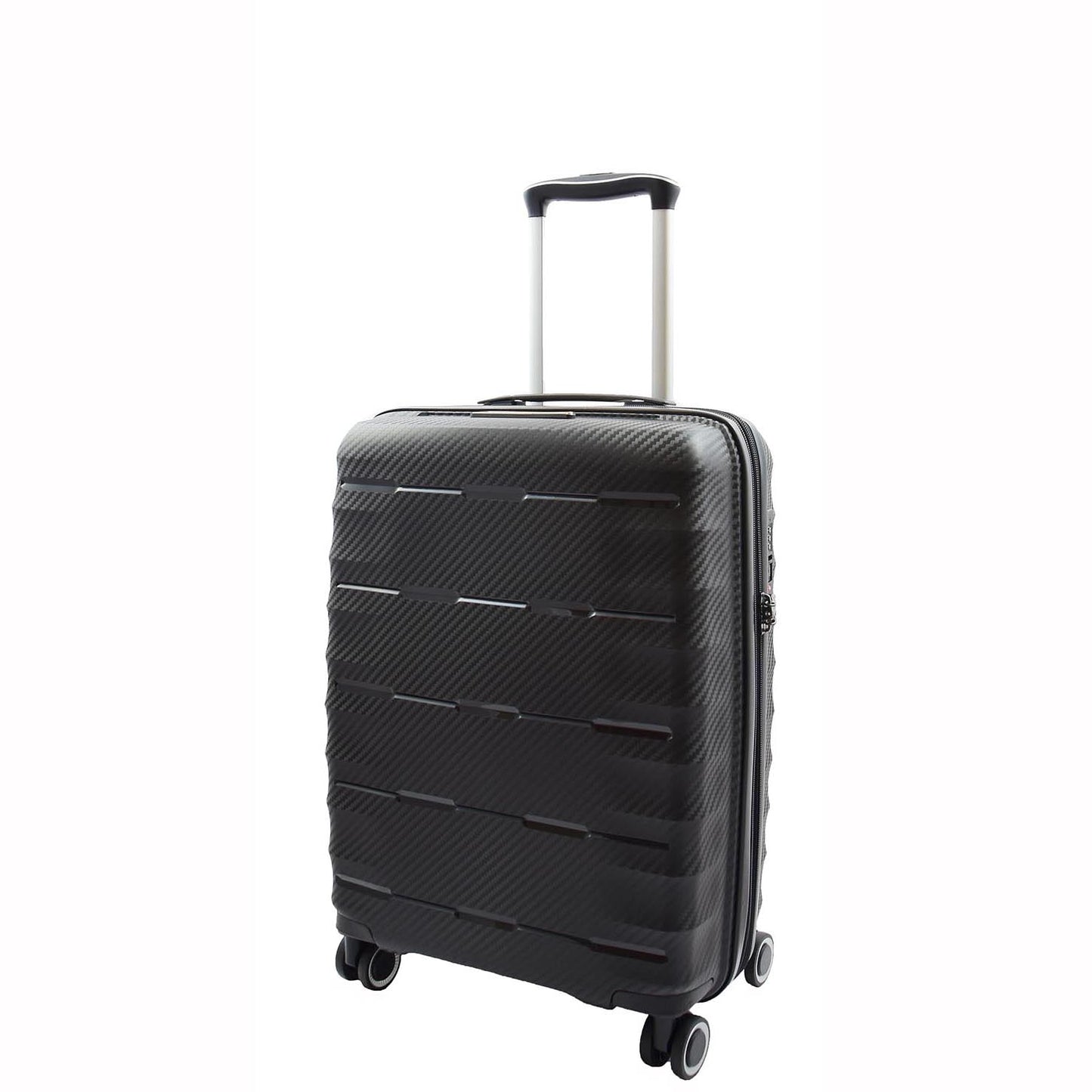 Cabin Size 8 Wheeled Expandable ABS Luggage Miyazaki Black 5