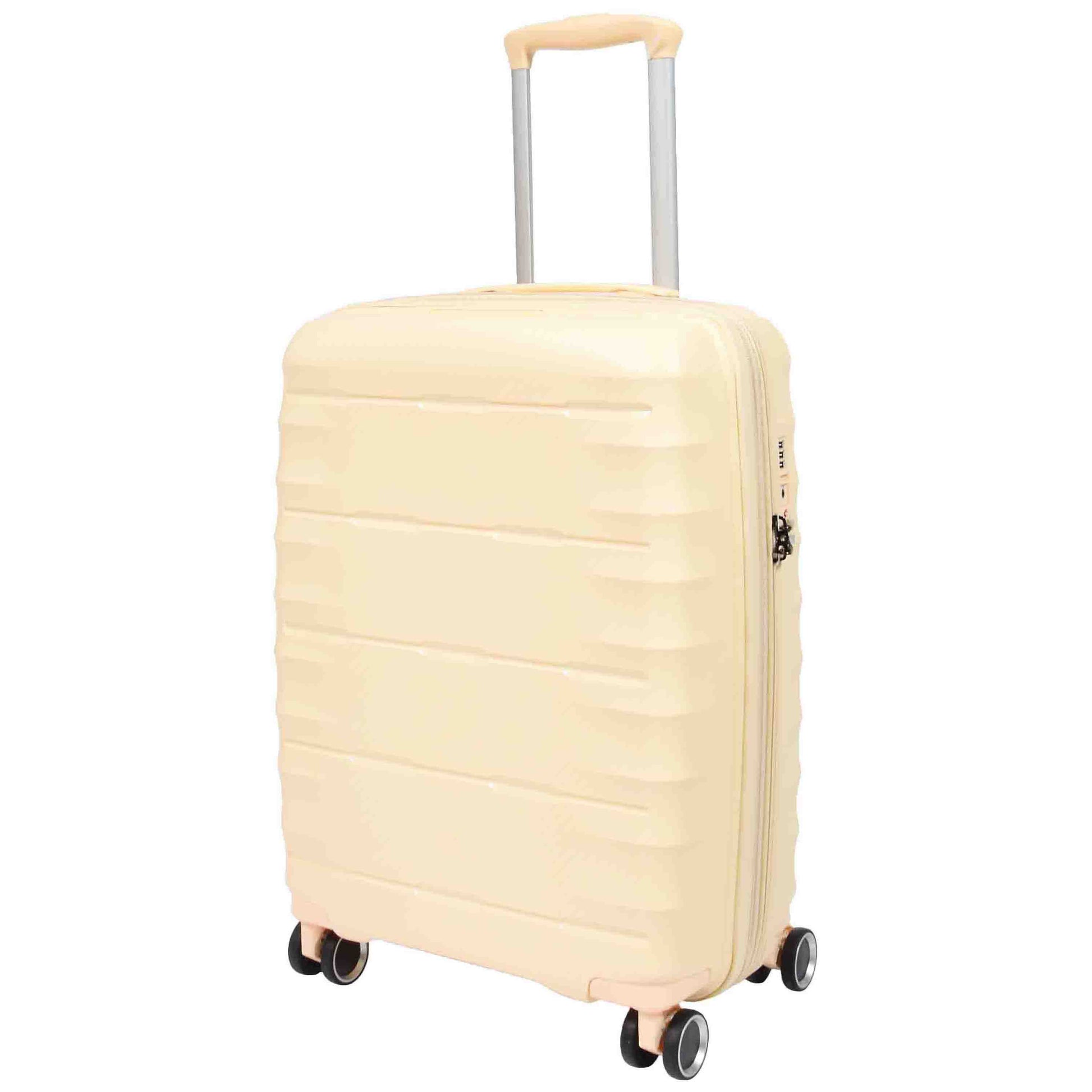 8 Wheeled Expandable ABS Luggage Miyazaki Off White 12