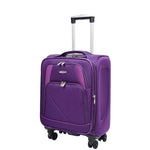 Four Wheel Soft Case Travel Suitcase Luggage Columbia Purple 17