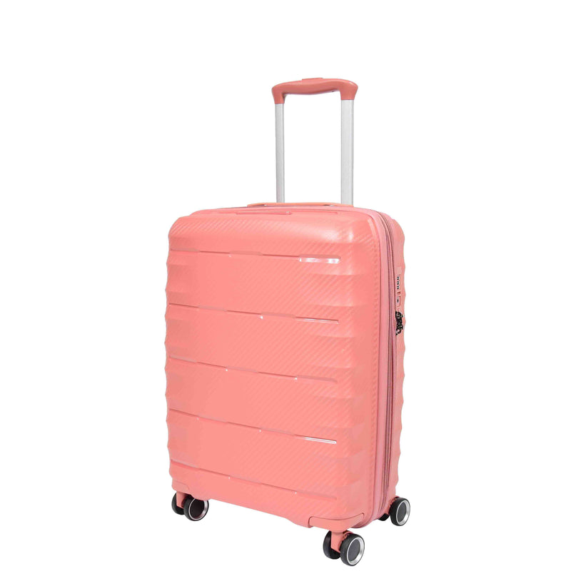 Cabin Size 8 Wheeled Expandable ABS Luggage Pluto Rose Gold 5