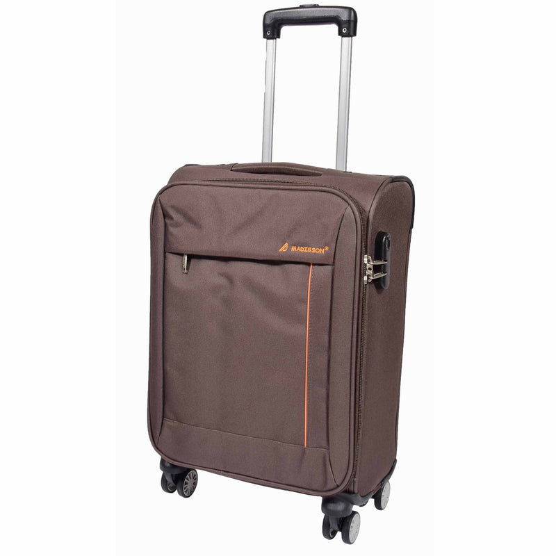 Soft 8 Wheel Spinner Expandable Luggage Malaga Brown 10