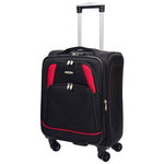 Four Wheel Soft Case Travel Suitcase Luggage Columbia Black 18