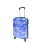 4 Wheeled Cabin Hard Luggage Jeans Print DETROIT Blue 5