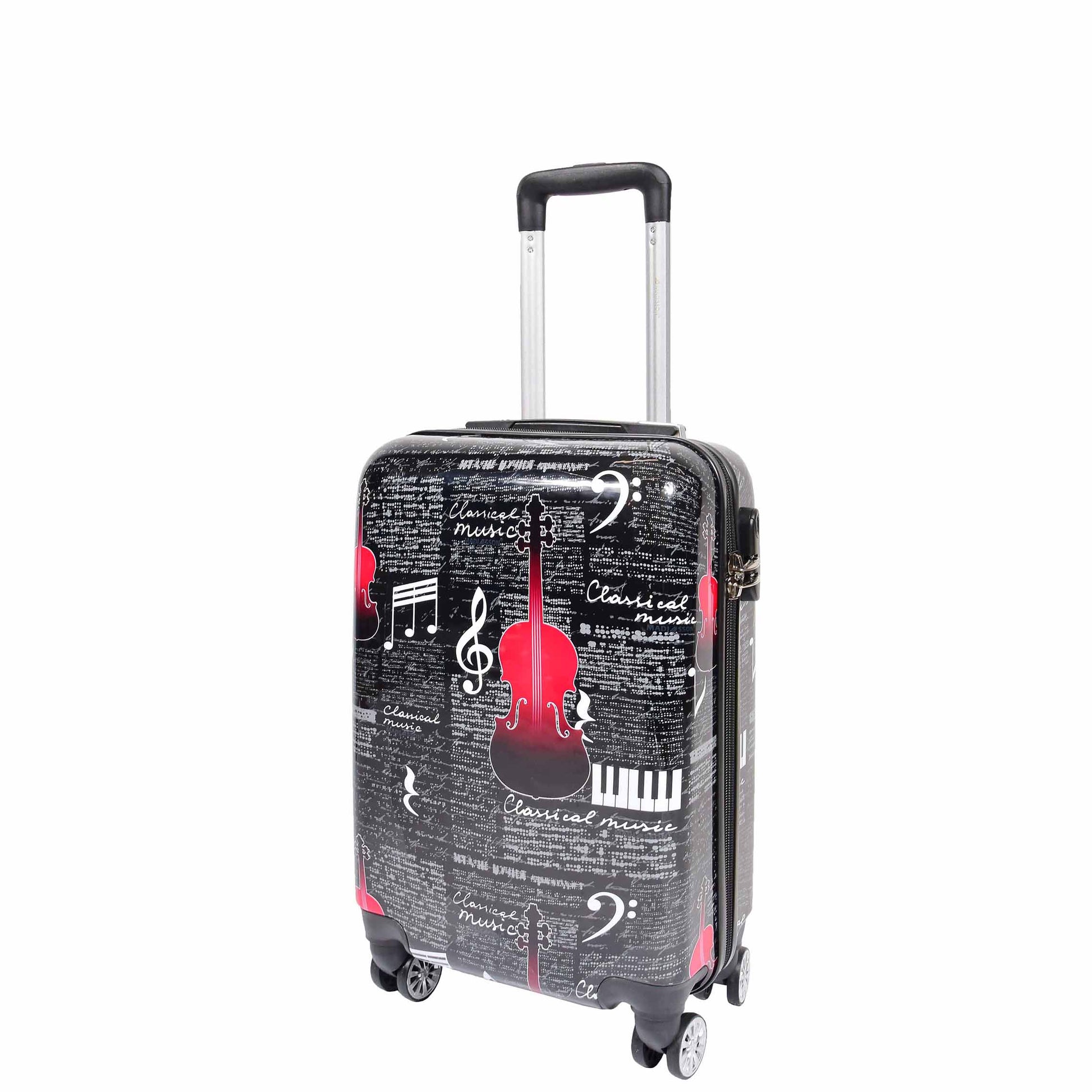 Four Wheels Hard Classical Music Printed Luggage Cabin BILBAO 12