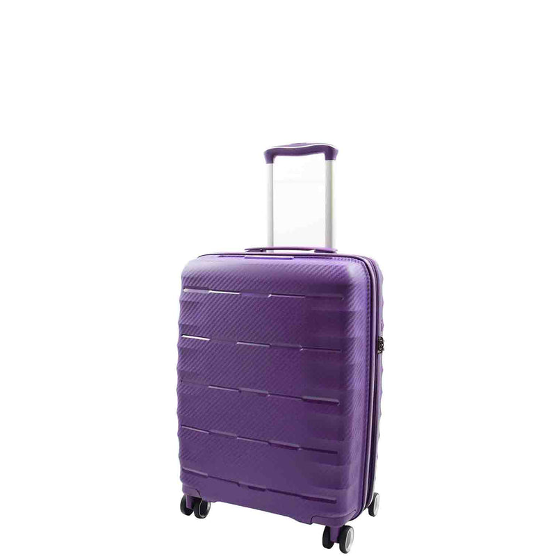 Cabin Size 8 Wheeled Expandable ABS Luggage Pluto Purple 4