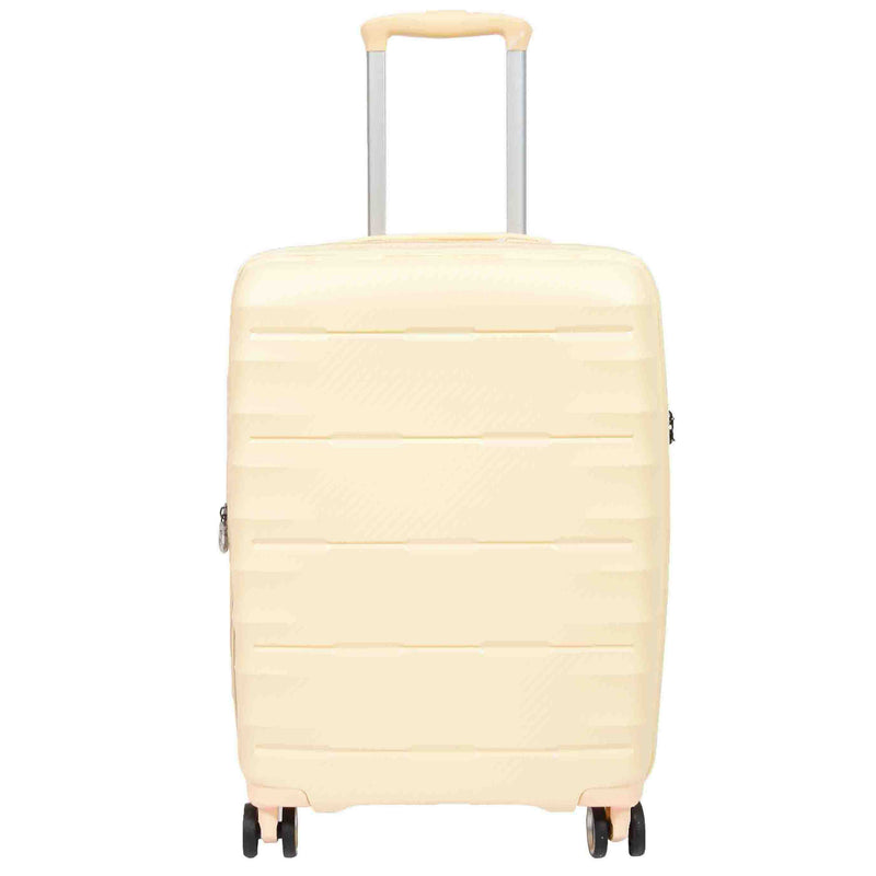 8 Wheeled Expandable ABS Luggage Miyazaki Off White 13