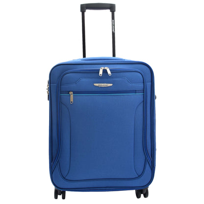 Four Wheel Suitcases Lightweight Soft Expandable Luggage Cosmic Blue 12