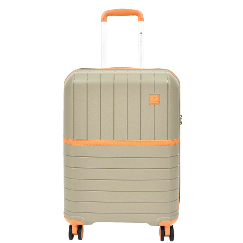 Expandable Wheeled Suitcases Solid Hard Shell PP Luggage Champagne Titania 13