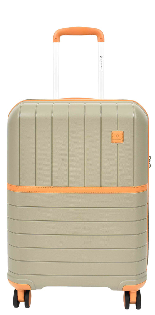 Cabin Size Wheeled Suitcases Solid Hard Shell PP Luggage Champagne Titania 1