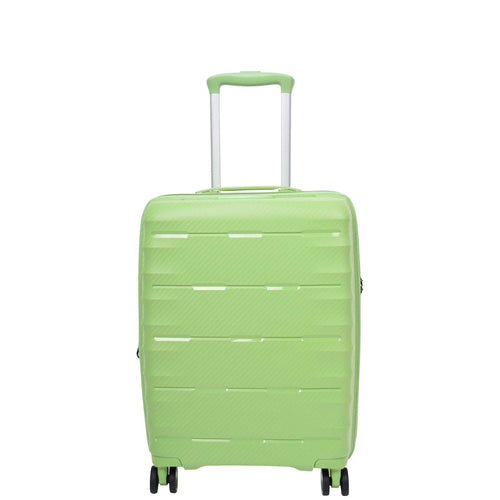 Cabin Size 8 Wheeled Expandable ABS Luggage Pluto Lime Green