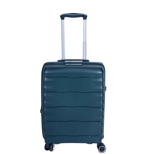 Cabin Size 8 Wheeled Expandable ABS Luggage Pluto Green