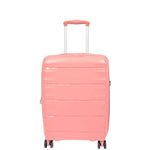 Cabin Size 8 Wheeled Expandable ABS Luggage Pluto Rose Gold 1